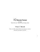 Preview for 2 page of iQ Pet Remote Trainer Owner'S Manual