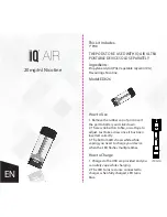 Preview for 1 page of IQ AIR ED026 Manual