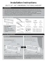 Предварительный просмотр 1 страницы IQ IQLT1 UNIVERSAL TILT Installation Instructions