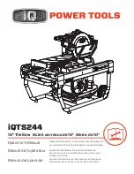 Preview for 1 page of IQ Power Tools iQTS244KIT Operator'S Manual