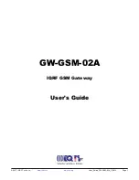 Предварительный просмотр 1 страницы IQRF GW-GSM-02A User Manual