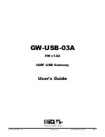 Предварительный просмотр 1 страницы IQRF GW-USB-03A User Manual