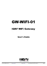 IQRF GW-WIFI-01 User Manual preview