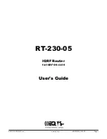 Preview for 1 page of IQRF RT-230-05 User Manual