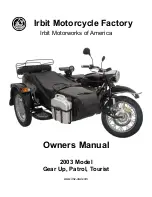 Irbit Motorcycle Factory Gear Up 2003 Owner'S Manual preview