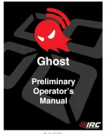 IRC Ghost Atto Duo Preliminary Operator'S Manual preview