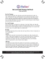 Preview for 1 page of iReliev Hot and Cold Therapy Gel Pack Instructions