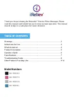 Preview for 3 page of iReliev Relaxable MA-9000 Manual