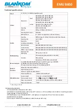 Preview for 2 page of Irenis BLANKOM EMU 8600 Quick Start Manual