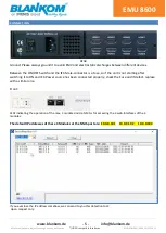 Preview for 5 page of Irenis BLANKOM EMU 8600 Quick Start Manual