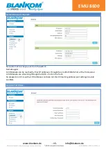 Preview for 15 page of Irenis BLANKOM EMU 8600 Quick Start Manual