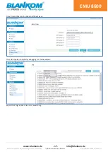 Preview for 17 page of Irenis BLANKOM EMU 8600 Quick Start Manual