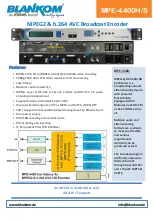 Предварительный просмотр 1 страницы Irenis Blankom MPE-4400H Manual