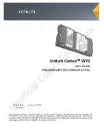 Preview for 1 page of Iridium Certus 9770 User Manual