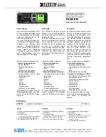 Preview for 1 page of IRIS Net RCM-810 Engineeiring Data