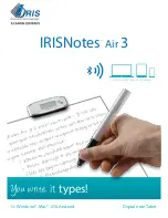 Предварительный просмотр 1 страницы IRIS IRISNotes Air 3 Quick User Manual