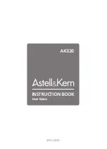 Предварительный просмотр 1 страницы IRiver Astell & Kern AK320 Instruction Book