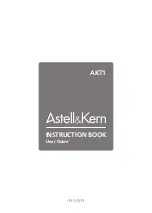 IRiver Astell & Kern AKT1 Instruction Book предпросмотр