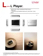 Предварительный просмотр 2 страницы IRiver Lplayer 4GB Brochure