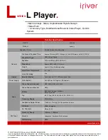 Предварительный просмотр 3 страницы IRiver Lplayer 4GB Brochure