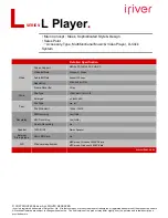 Предварительный просмотр 4 страницы IRiver Lplayer 4GB Brochure