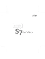 Preview for 1 page of IRiver Simple S7 User Manual