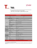 Preview for 2 page of IRiver T60 1GB User Manual