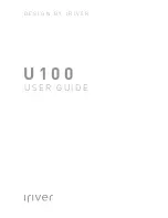 IRiver U100 User Manual preview