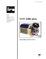 IRO 1131 CAN plus Operating Instructions Manual preview