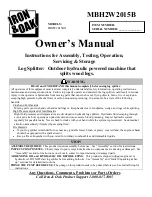 Iron & Oak BH2W2015GX Owner'S Manual preview