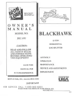 Iron & Oak BLACKHAWK BH 1491 Owner'S Manual preview