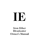 Предварительный просмотр 1 страницы Iron Ether Divaricator Owner'S Manual