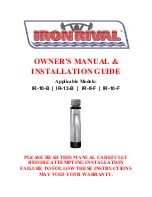 Preview for 1 page of Iron Rival IR-10-B Owner'S Manual & Installation Manual