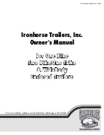 Ironhorse Trailers One bike Owner'S Manual preview
