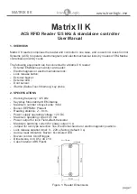 Preview for 1 page of ironLogic Matrix II User Manual