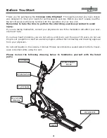 Preview for 4 page of Ironman Fitness 130e Owner'S Manual