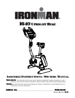 Предварительный просмотр 1 страницы Ironman Fitness 1640 Assembly Instructions & Owner'S Manual