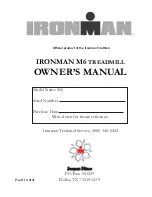 Ironman Fitness M6 Owner'S Manual preview