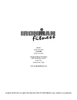 Preview for 34 page of Ironman Fitness Treadmill TRIAD Owner'S Manual