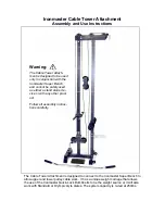 Ironmaster Cable Tower Assembly And Use Instructions preview