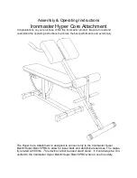 Preview for 1 page of Ironmaster Hyper Core Attachment Assembly & Operating Instructions