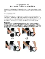 Ironmaster Quick-Lock Kettlebell Operating Instructions preview