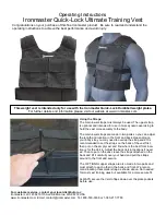 Preview for 1 page of Ironmaster Quick-Lock Ultimate Training Vest Operating Instructions