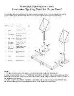 Preview for 1 page of Ironmaster Spotting Stand Operating Instructions