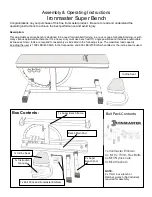 Ironmaster Super Bench Assembly & Operating Instructions preview