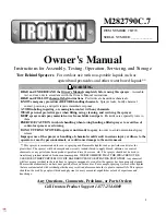 Ironton 30746 Owner'S Manual preview