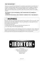 Предварительный просмотр 15 страницы Ironton 46180 Owner'S Manual