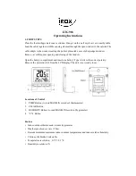 Предварительный просмотр 1 страницы IROX ETG918 Operating Instructions