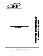 IRP PA-4020B Installation & Operation Manual preview