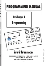 Irrifrance Irridoseur 4 Programming Manual preview